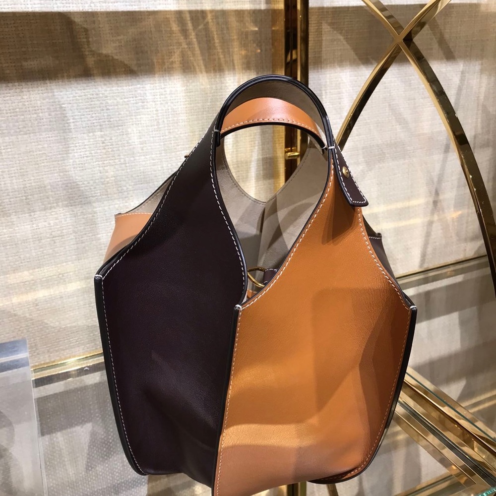 Tory Burch 89623 Color - Block Lampshade Bag Coconut Sugar Borscht Brown